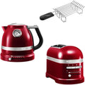 KitchenAid Frühstücksset in Liebesapfel Rot: Wasserkocher, 2-Scheiben-Toaster und Brötchenaufsatz