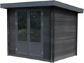 Robustes WPC Gartenhaus mit 9m² Fläche, 300x300x222 cm, ohne Anbau