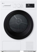 LG 8 kg Wärmepumpentrockner mit Dual Inverter und Sensortrocknung, LED-Display, Programme und Startzeitvorwahl, Edelstahltrommel, Weiß