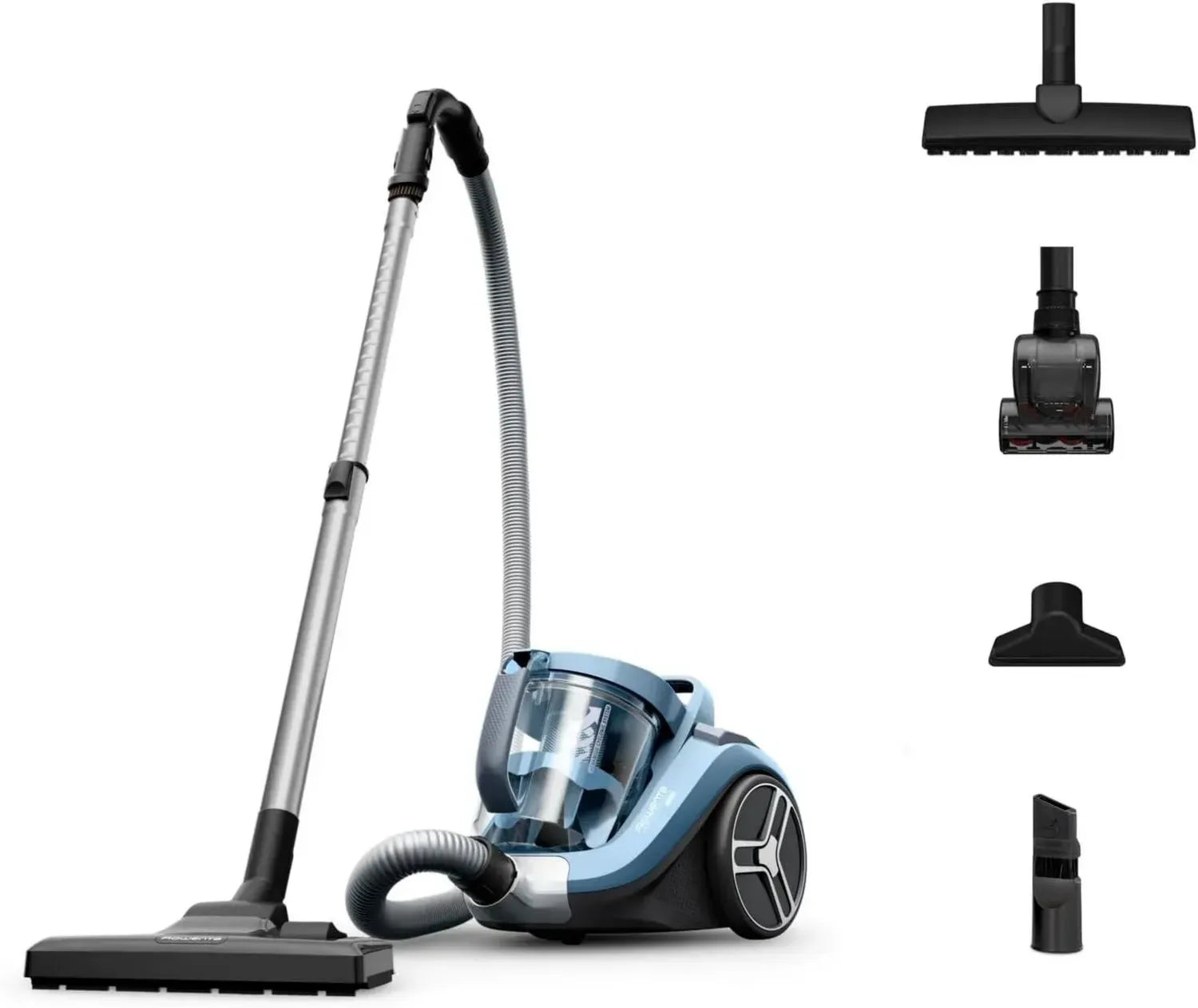 Rowenta Bodenstaubsauger XXL mit 2,5-Liter-Behälter, EffiTech Motor, einfache Entleerung, starke Saugkraft, 6,2m Kabel, blau, RO4871EA