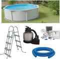 Hochwertiges Rundpool-Set 3,50 x 1,20 m mit Stahlwand und Sandfilteranlage