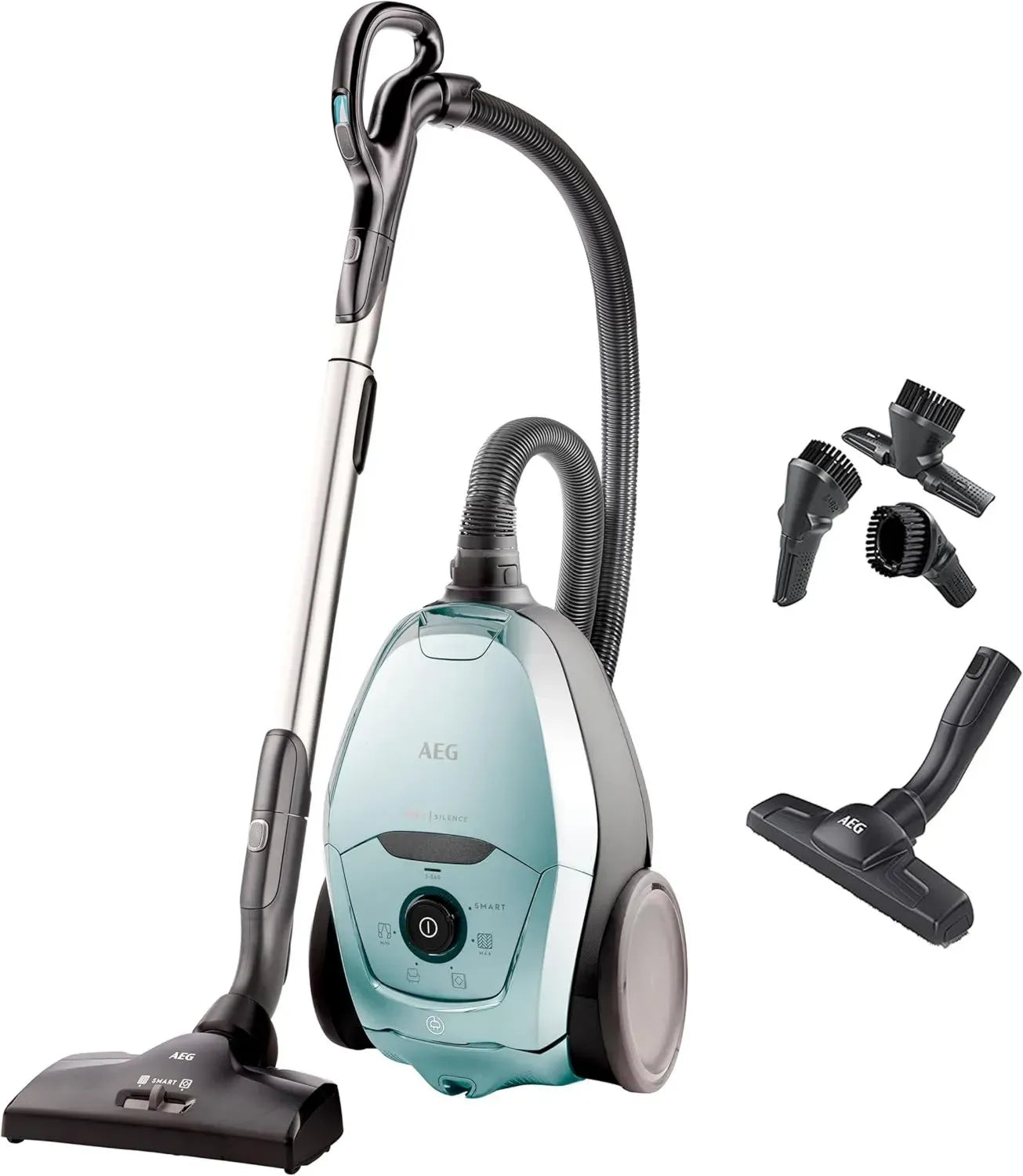 AEG VX82-1-4MB Beutelstaubsauger, leise & leistungsstark, umweltfreundlich, 600W, hellblau
