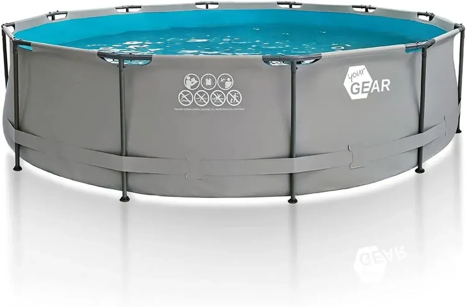 Stahlrahmenpool in Verschiedenen Formen und Größen - Aufstellpool für Garten