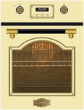 Kaiser Retro Einbaubackofen 45 cm, 50 L, 9 Programme, Ledergriff, Teleskopschienen, Autark