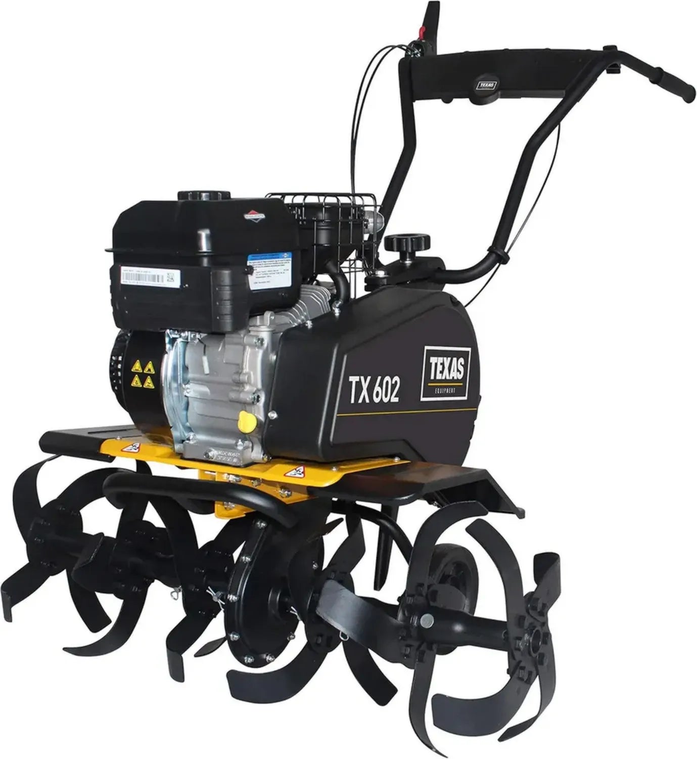 TEXAS Benzin-Gartenfräse TX602B mit leistungsstarkem Motor, 30-85 cm Arbeitsbreite, 208 cm³, 4-Takt, 4200 W, 5,7 PS, Vorwärts- und Rückwärtsgang, 33 cm Arbeitstiefe