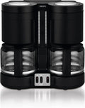 KRUPS Duothek Plus Kaffeemaschine, Doppelbrühsystem, für Kaffee und Tee, 20 Tassen Gesamtvolumen, Schwenkfilter mit Tropfstopp, Wasserstandsanzeigen, Schwarz