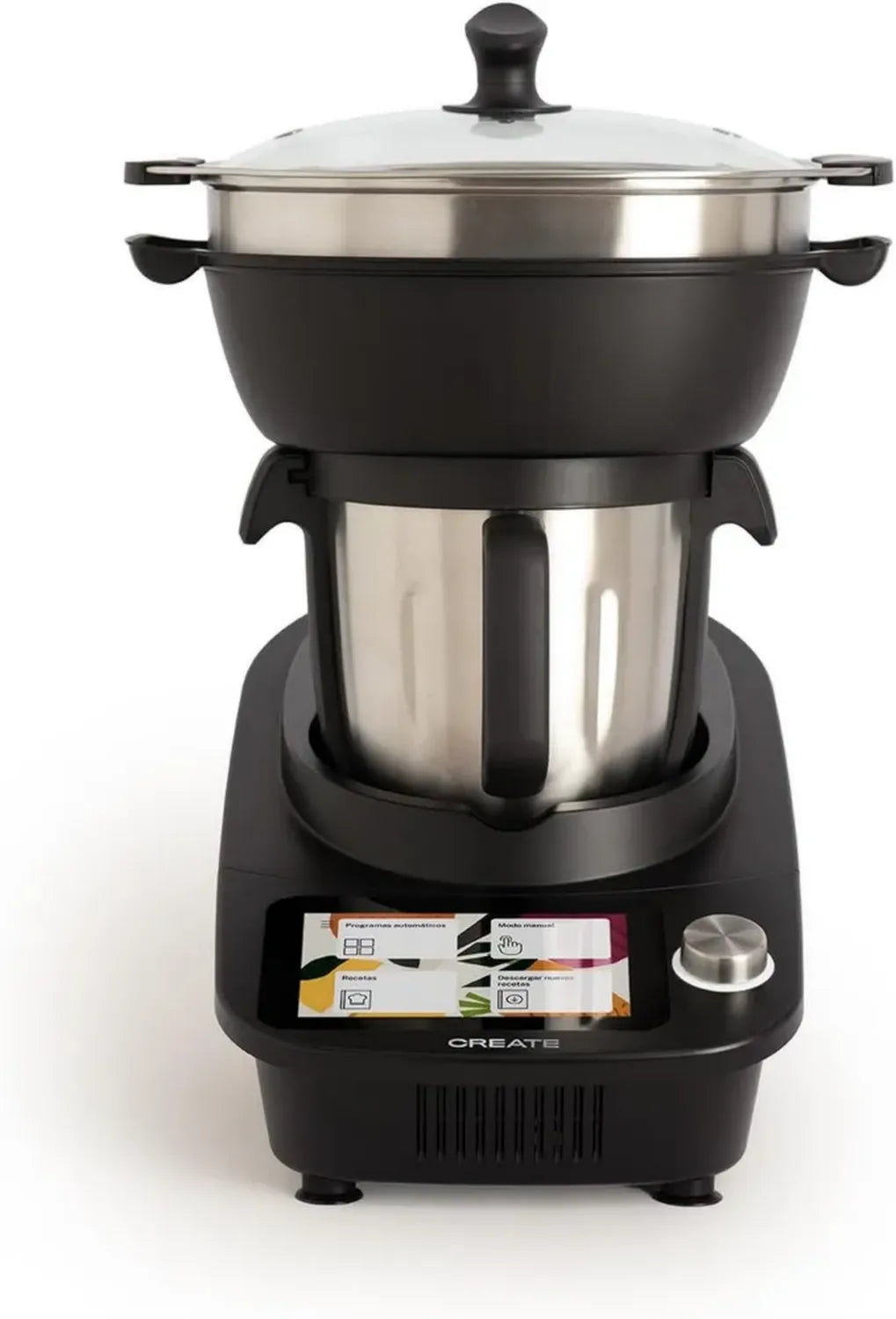 Intelligente Küchenmaschine mit Touchscreen, 4,5L Volumen, 26 Programmen und 1200W Leistung
