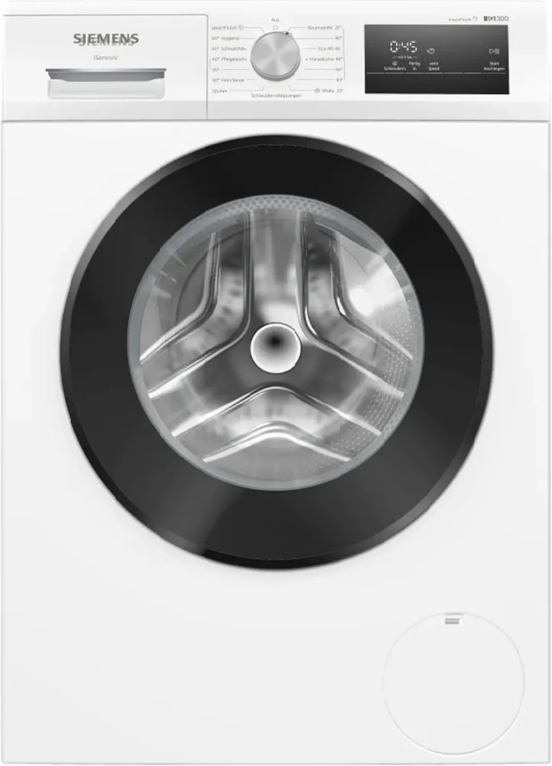 Siemens iQ300 Waschmaschine 8 kg, Frontlader, 1400 U/min, speedPack M, LED-Display, smartFinish, iQdrive Motor