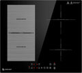 AMZCHEF 60cm Induktionskochfeld mit Flexzone, 4 Kochzonen und Power-Boost, 9 Leistungsstufen, Timer und Kindersicherung, Überhitzungsschutz, 7200W