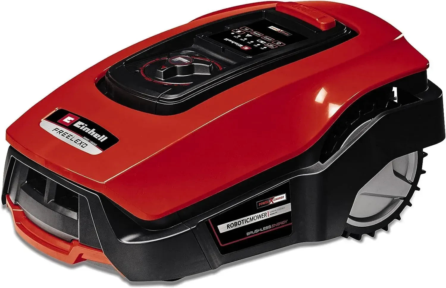 Einhell Rasenroboter FREELEXO 500 BT mit Bluetooth-App-Steuerung, Li-Ion Akku, für Hänge bis 35%, Multizonen-Navigation, Stoß-, Kipp-, Hebe- und Regensensor, inklusive Installationskit