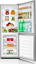 Energiesparende PKM Kühl-Gefrierkombination 230L, 39 dB, Edelstahl-Optik