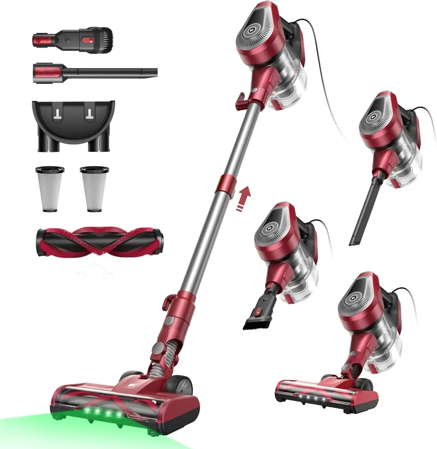 Vexilar C8 Hochleistung Staubsauger 600W, 60KPa, mit Kabel und Bürstenrolle, 7M Handstaubsauger, 1.5L Behälter für Tierhaare