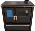 Effizienter Holzofen Verso Cs Plus Inox mit Backfach, 7.7 kW Leistung
