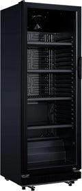 METRO Professional Getränkekühlschrank, 347 L, LED, 4 verstellbare Böden, Schwarz, 62x64x175 cm