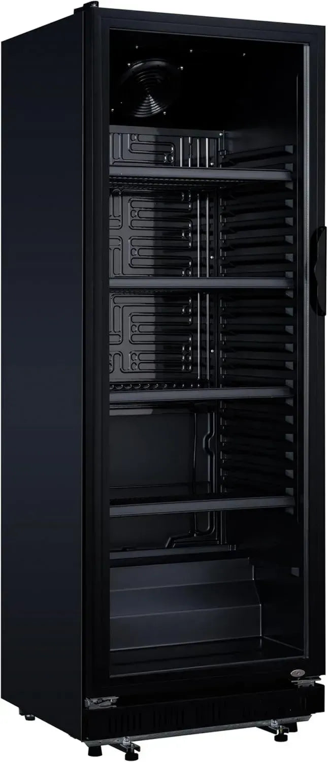 METRO Professional Getränkekühlschrank, 347 L, LED, 4 verstellbare Böden, Schwarz, 62x64x175 cm