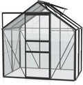 Vitavia Venus Gewächshaus 2500, Schwarz, 2,5 m², ESG-Glas, Wetterfest & Stabil, Ideal für Gemüse & Pflanzen