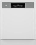 Beko 60 cm teilintegrierter Geschirrspüler, 14 Maßgedecke, 3 Ebenen, Schnellprogramm, SteamGloss, CornerIntense, TrayWash
