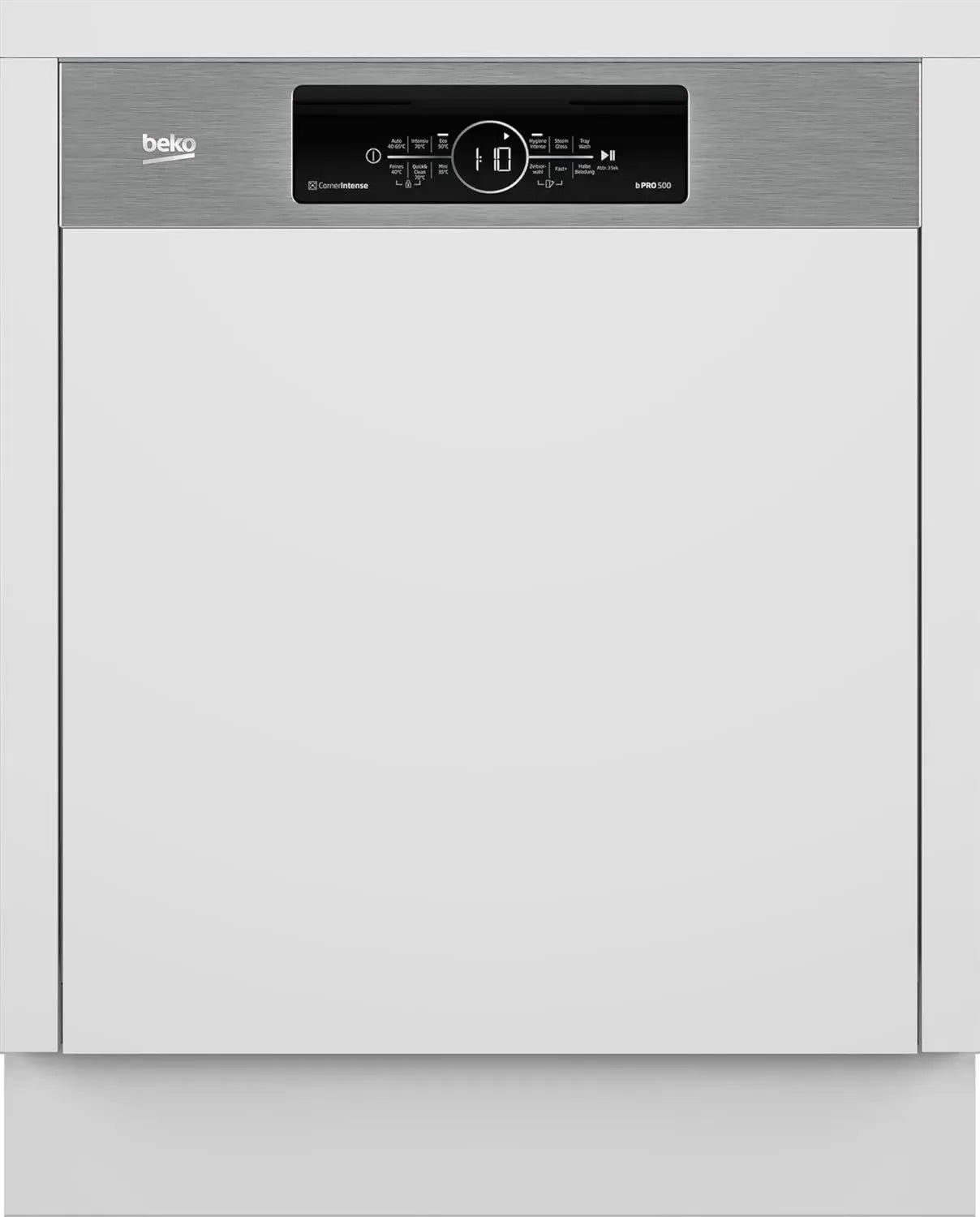 Beko 60 cm teilintegrierter Geschirrspüler, 14 Maßgedecke, 3 Ebenen, Schnellprogramm, SteamGloss, CornerIntense, TrayWash