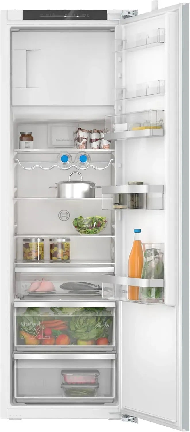Bosch Einbau-Kühlschrank Serie 6, 246L Kühlraum, 34L Gefrierfach, leise mit MultiBox und Sicherheitsglas
