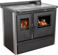 Holzofen 11 kW mit Backfach und Kochplatte - Lotus Inox Schwarz